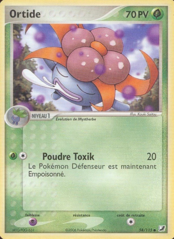 Ortide 58 — EX Forces Cachées (French Pokémon TCG card)