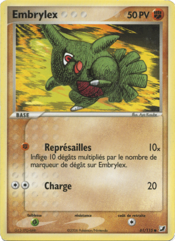 Embrylex 61 — EX Forces Cachées (French Pokémon TCG card)