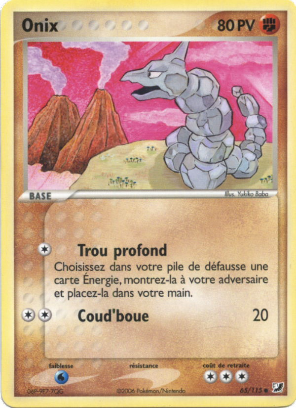 Onix 65 — EX Forces Cachées (French Pokémon TCG card)