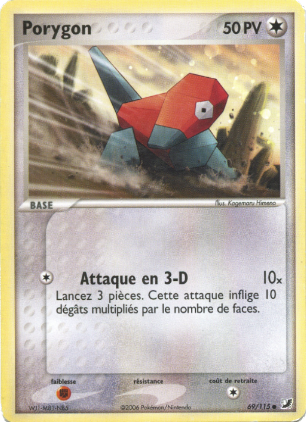 Porygon 69 — EX Forces Cachées (French Pokémon TCG card)