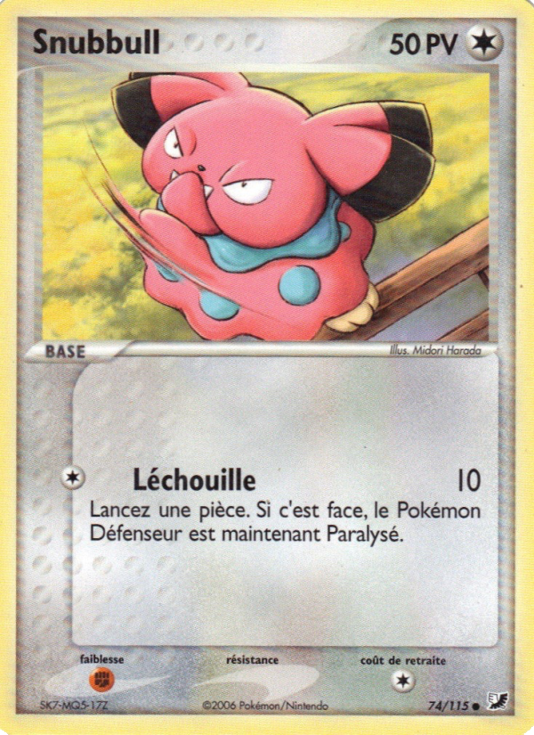 Snubbull 74 — EX Forces Cachées (French Pokémon TCG card)