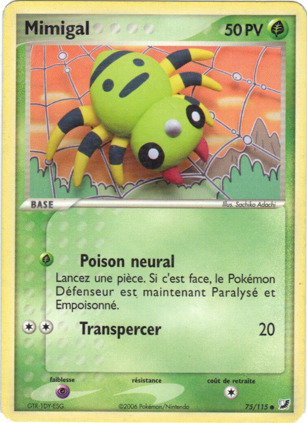 Mimigal 75 — EX Forces Cachées (French Pokémon TCG card)