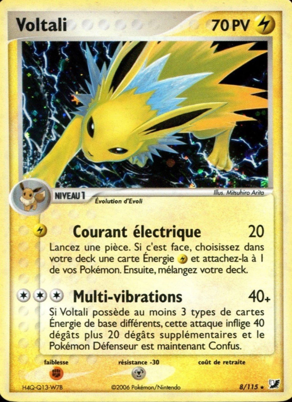 Voltali 8 — EX Forces Cachées (French Pokémon TCG card)