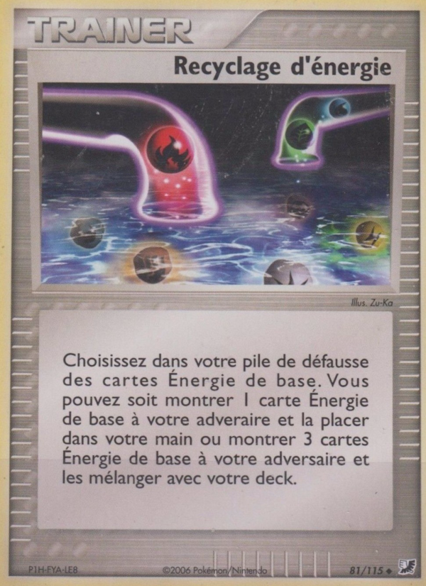 Recyclage d'énergie 81 — EX Forces Cachées (French Pokémon TCG card)