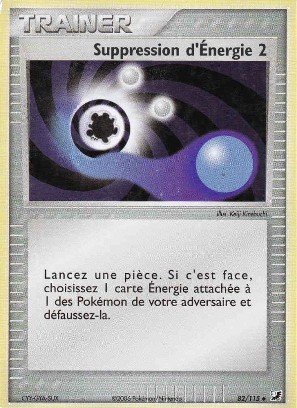 Suppression d'Énergie 2 82 — EX Forces Cachées (French Pokémon TCG card)