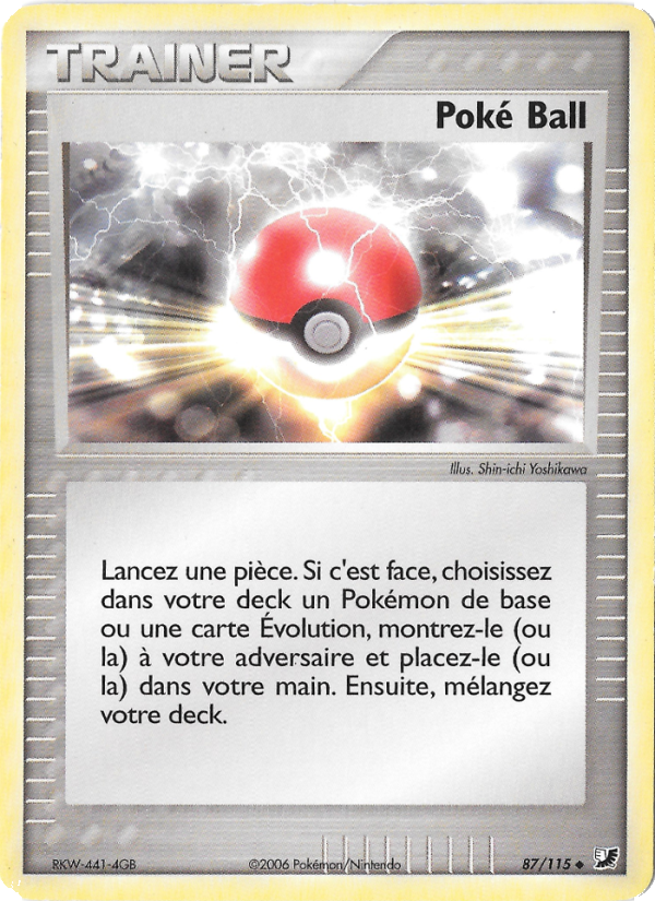 Poké Ball 87 — EX Forces Cachées (French Pokémon TCG card)