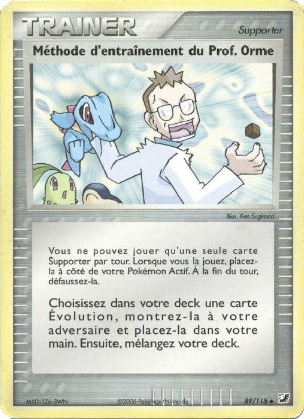 Méthode d'entraînement du Prof. Orme 89 — EX Forces Cachées (French Pokémon TCG card)