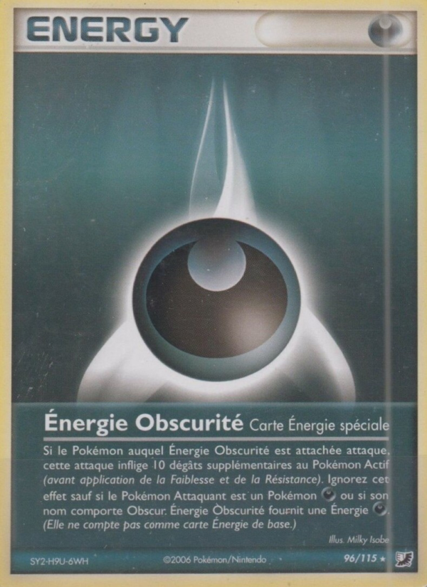 Énergie Obscurité 96 — EX Forces Cachées (French Pokémon TCG card)