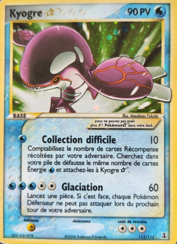 Kyogre ☆ 112 — EX Espèces Delta (French Pokémon TCG card)