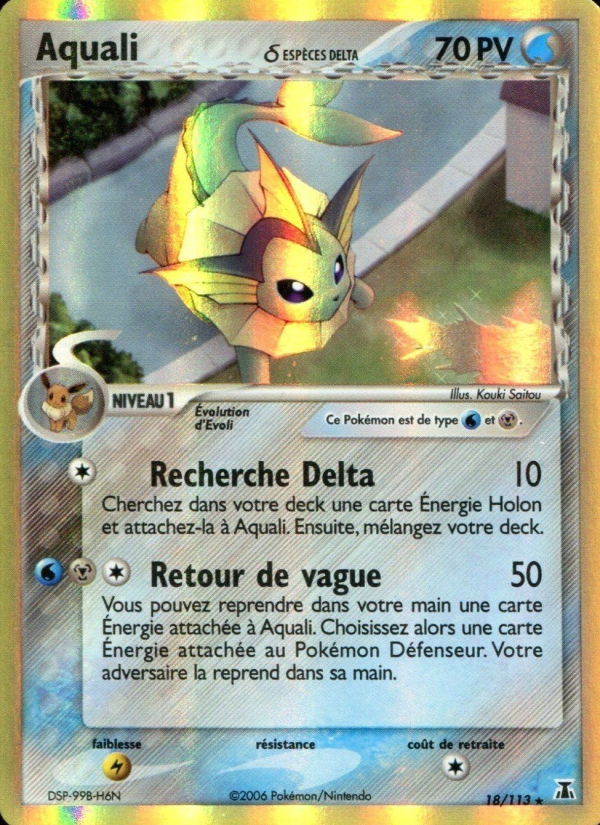 Aquali δ 18 — EX Espèces Delta (French Pokémon TCG card)