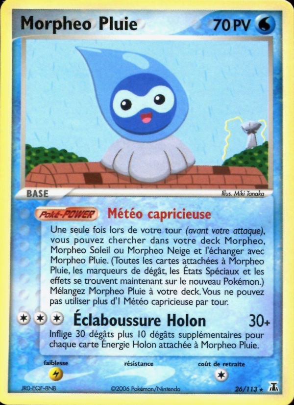 Morpheo Pluie 26 — EX Espèces Delta (French Pokémon TCG card)