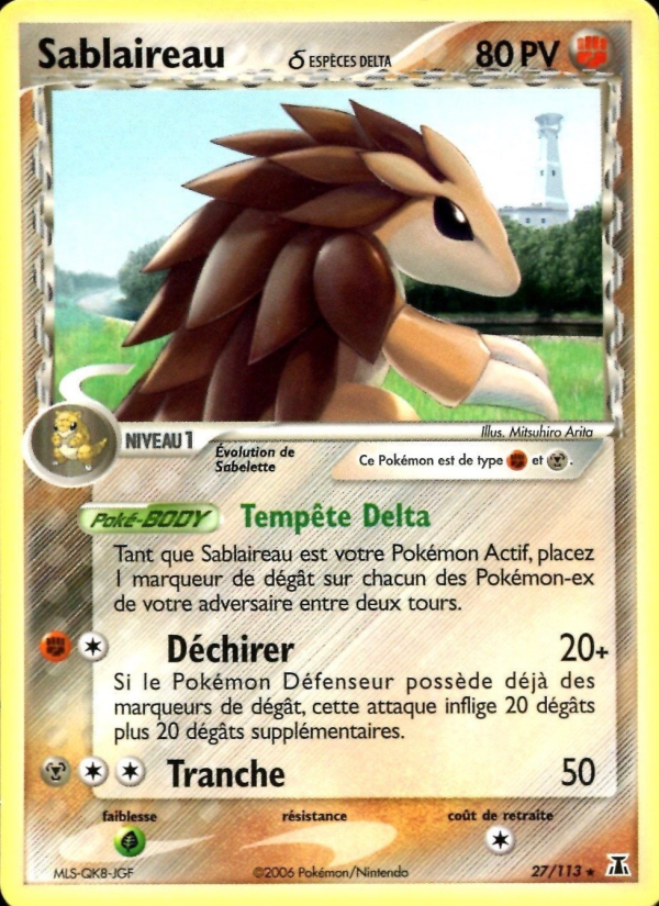 Sablaireau δ 27 — EX Espèces Delta (French Pokémon TCG card)