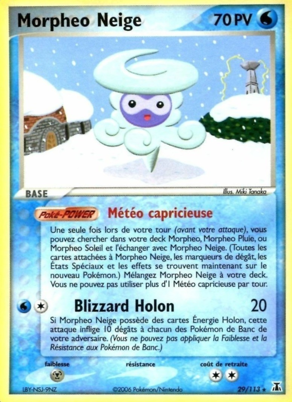 Morpheo Neige 29 — EX Espèces Delta (French Pokémon TCG card)
