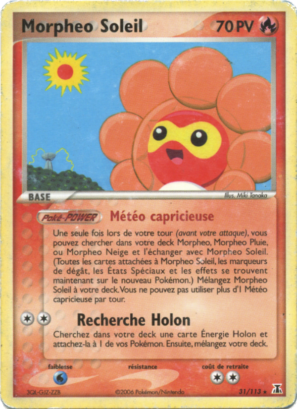 Morpheo Soleil 31 — EX Espèces Delta (French Pokémon TCG card)