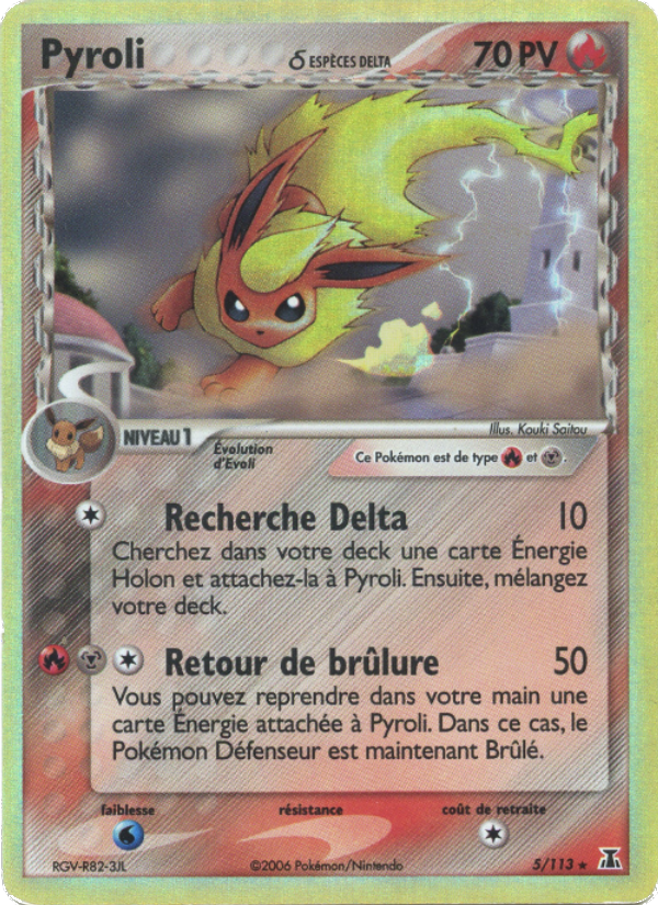 Pyroli δ 5 — EX Espèces Delta (French Pokémon TCG card)