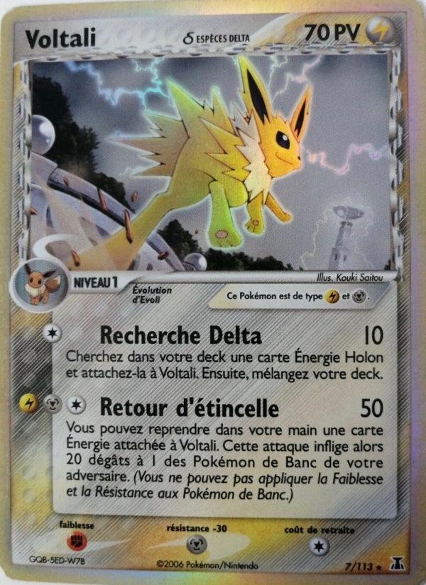 Voltali δ 7 — EX Espèces Delta (French Pokémon TCG card)