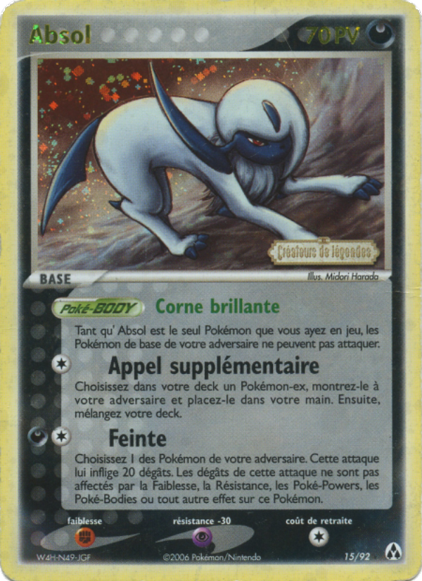 Absol 15 — EX Créateurs de légendes (French Pokémon TCG card)