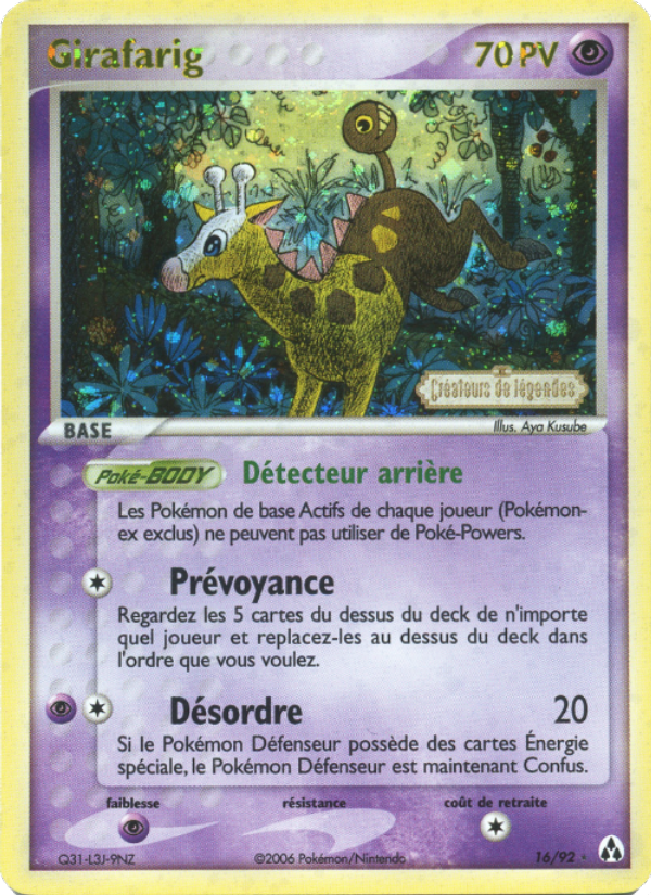 Girafarig 16 — EX Créateurs de légendes (French Pokémon TCG card)