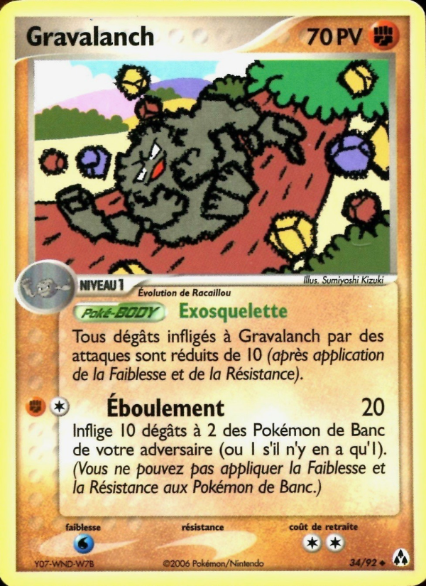 Gravalanch 34 — EX Créateurs de légendes (French Pokémon TCG card)