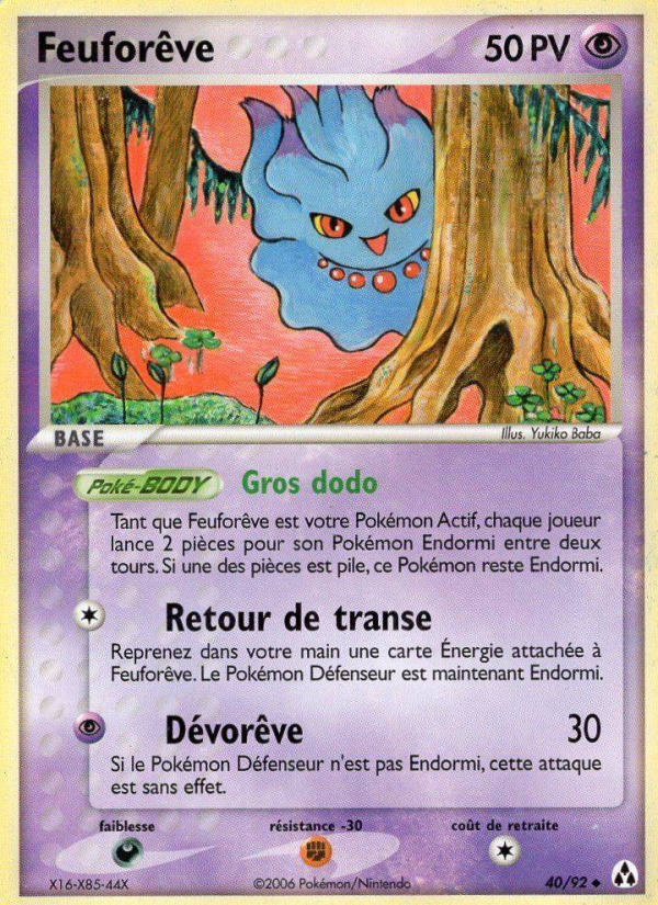 Feuforêve 40 — EX Créateurs de légendes (French Pokémon TCG card)