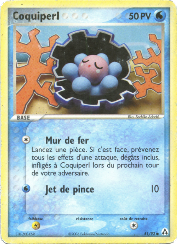 Coquiperl 51 — EX Créateurs de légendes (French Pokémon TCG card)