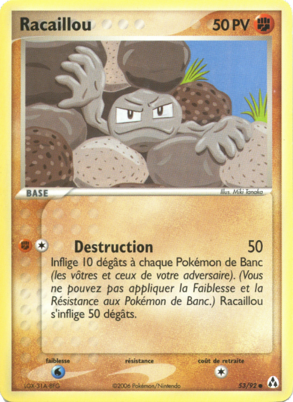 Racaillou 53 — EX Créateurs de légendes (French Pokémon TCG card)