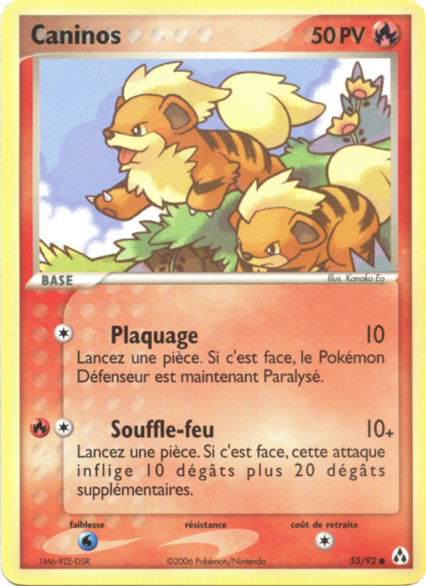 Caninos 55 — EX Créateurs de légendes (French Pokémon TCG card)