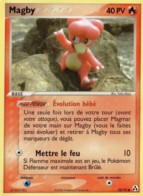 Magby 58 — EX Créateurs de légendes (French Pokémon TCG card)