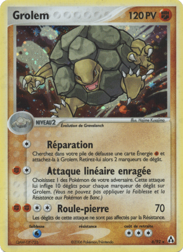 Grolem 6 — EX Créateurs de légendes (French Pokémon TCG card)