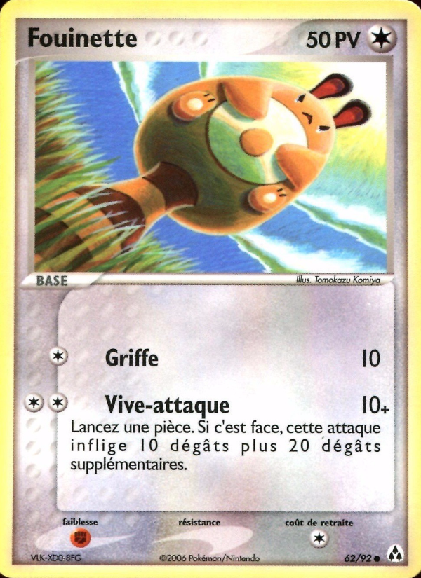 Fouinette 62 — EX Créateurs de légendes (French Pokémon TCG card)