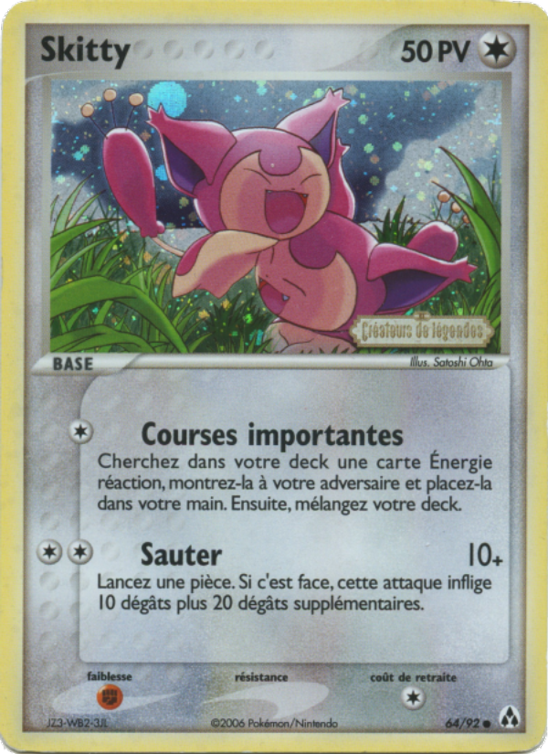Skitty 64 — EX Créateurs de légendes (French Pokémon TCG card)