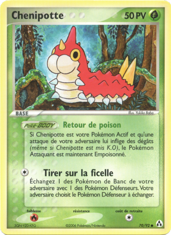 Chenipotte 70 — EX Créateurs de légendes (French Pokémon TCG card)