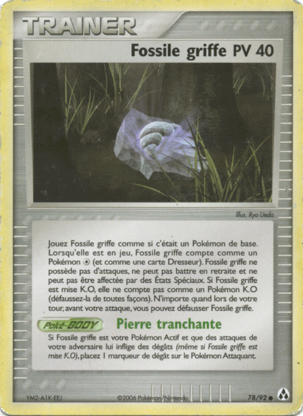 Fossile griffe 78 — EX Créateurs de légendes (French Pokémon TCG card)