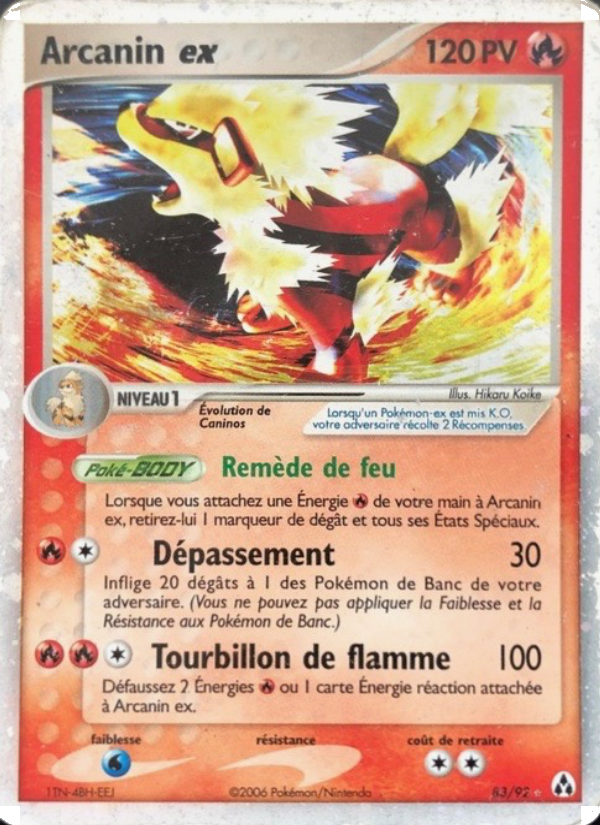 Arcanin ex 83 — EX Créateurs de légendes (French Pokémon TCG card)