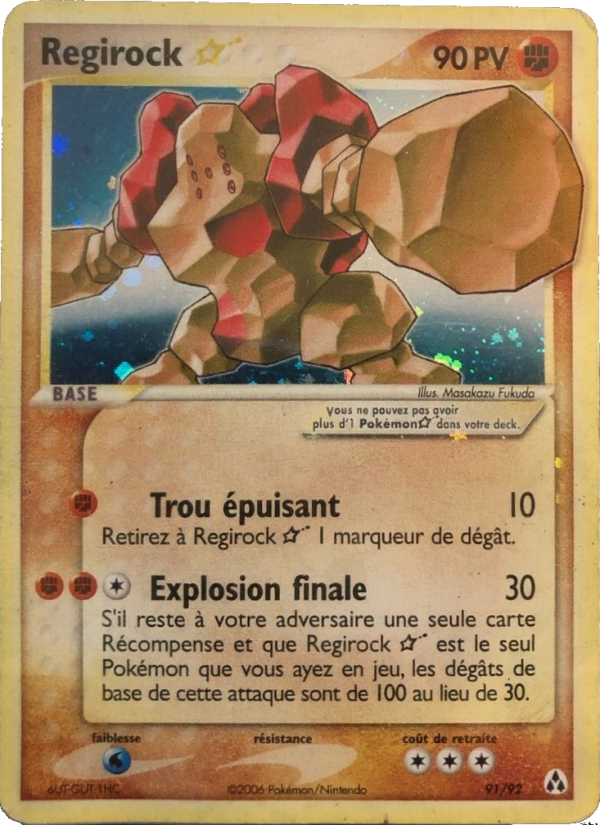 Regirock ☆ 91 — EX Créateurs de légendes (French Pokémon TCG card)