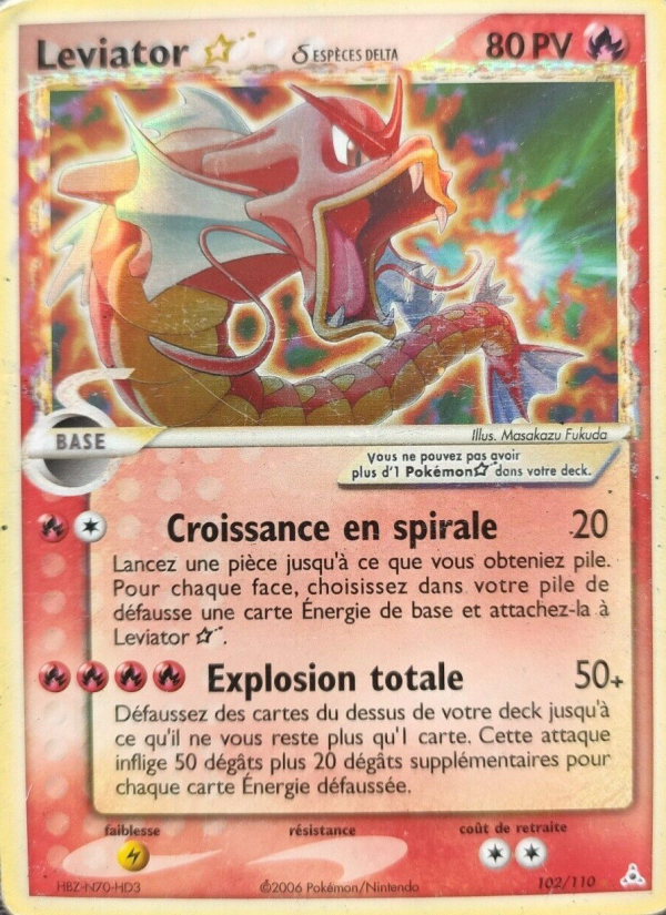 Leviator ☆ δ 102 — EX Fantômes Holon (French Pokémon TCG card)