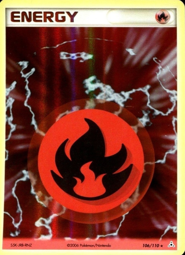 Énergie Feu 106 — EX Fantômes Holon (French Pokémon TCG card)