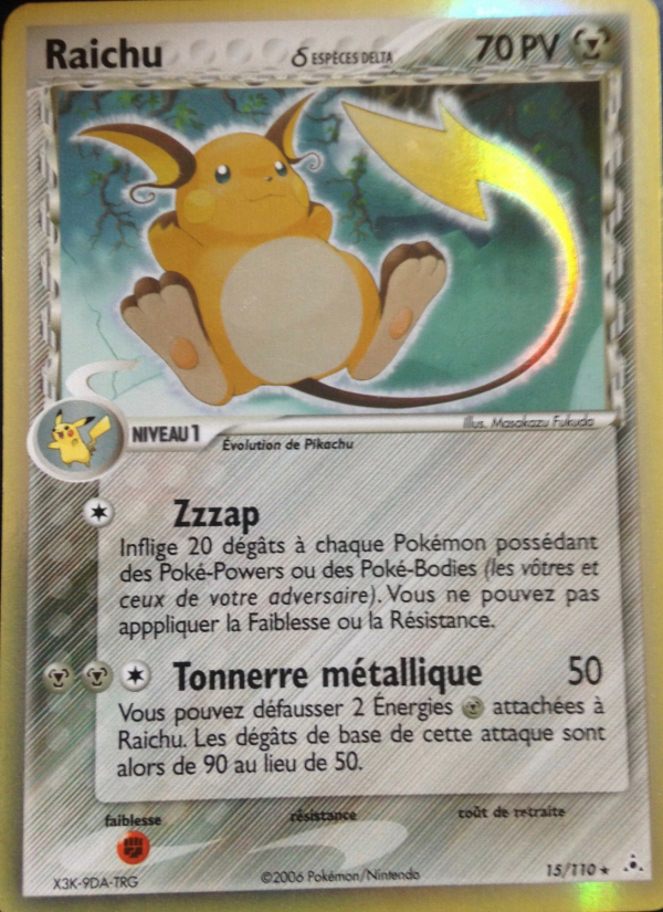 Raichu δ 15 — EX Fantômes Holon (French Pokémon TCG card)