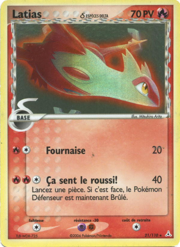 Latias δ 21 — EX Fantômes Holon (French Pokémon TCG card)