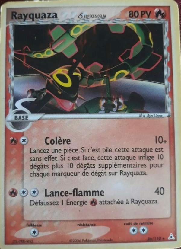 Rayquaza δ 26 — EX Fantômes Holon (French Pokémon TCG card)