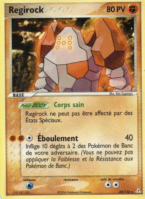 Regirock 28 — EX Fantômes Holon (French Pokémon TCG card)