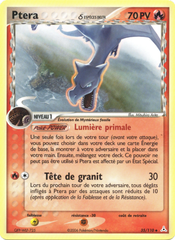 Ptera δ 35 — EX Fantômes Holon (French Pokémon TCG card)