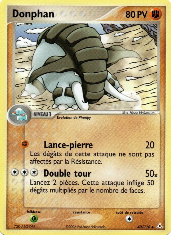 Donphan 40 — EX Fantômes Holon (French Pokémon TCG card)