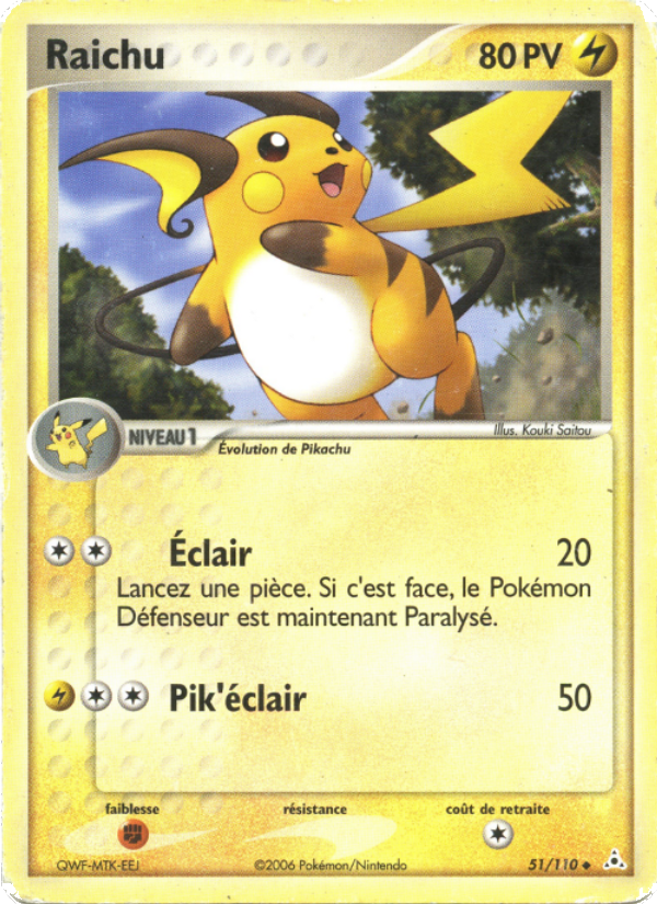 Raichu 51 — EX Fantômes Holon (French Pokémon TCG card)