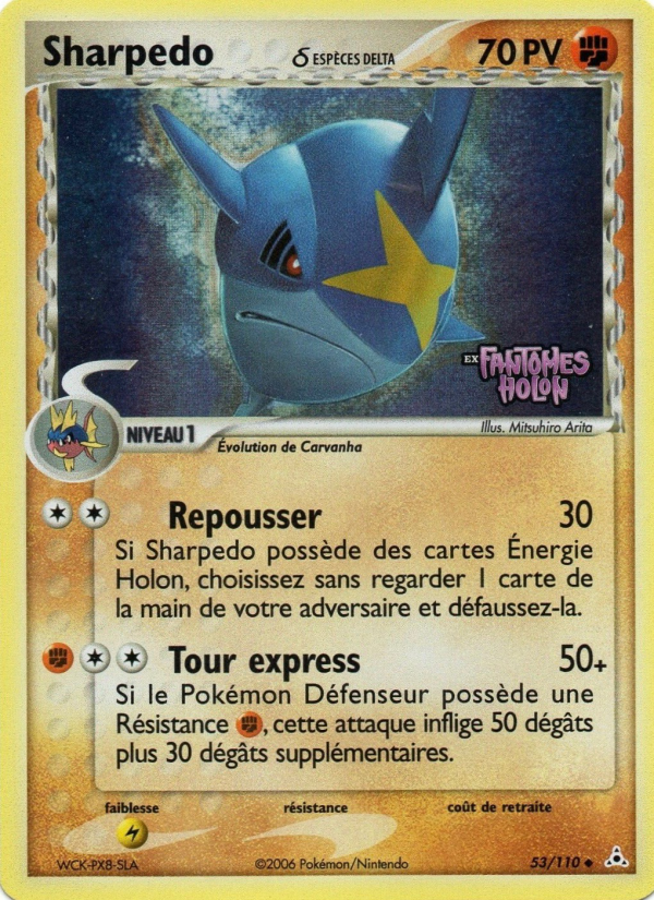 Sharpedo δ 53 — EX Fantômes Holon (French Pokémon TCG card)