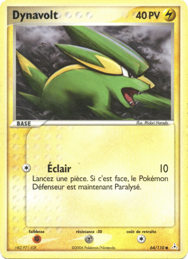 Dynavolt 64 — EX Fantômes Holon (French Pokémon TCG card)