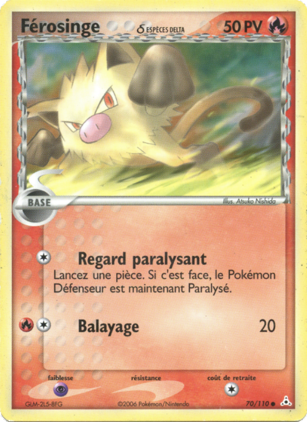 Férosinge δ 70 — EX Fantômes Holon (French Pokémon TCG card)