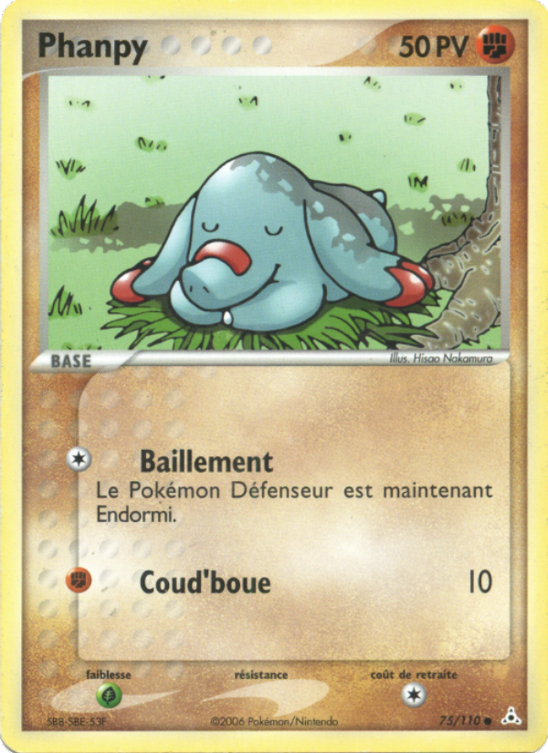 Phanpy 75 — EX Fantômes Holon (French Pokémon TCG card)