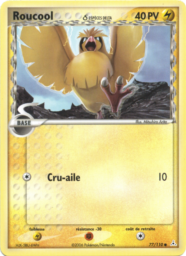 Roucool δ 77 — EX Fantômes Holon (French Pokémon TCG card)
