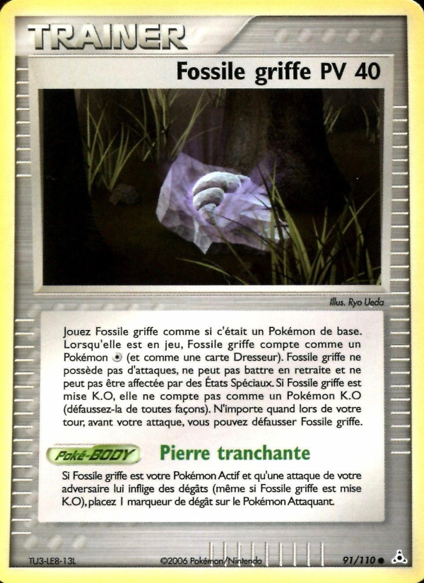 Fossile griffe 91 — EX Fantômes Holon (French Pokémon TCG card)